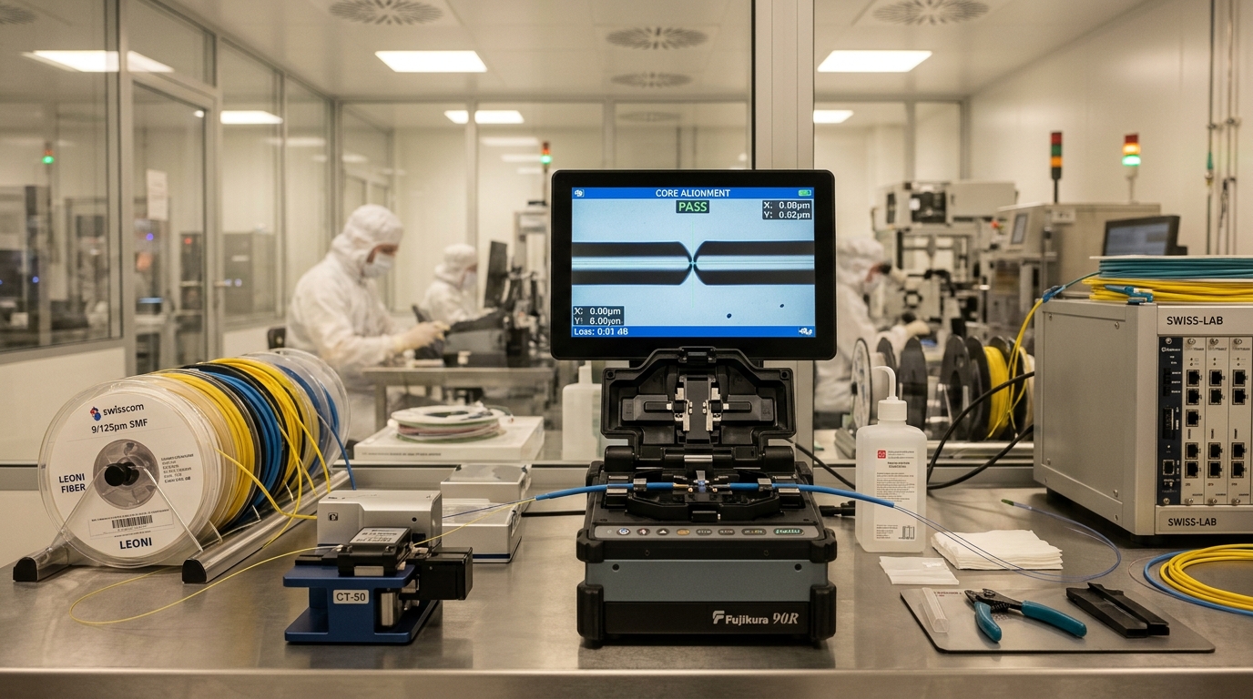 PVOIT cleanroom fusion splicing station