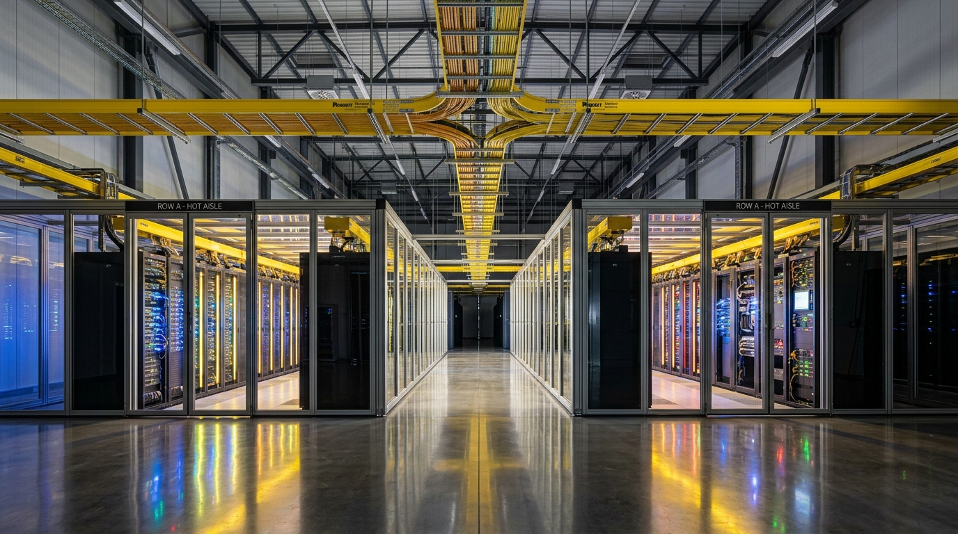Austin Colocation Server Row Overhead Trays